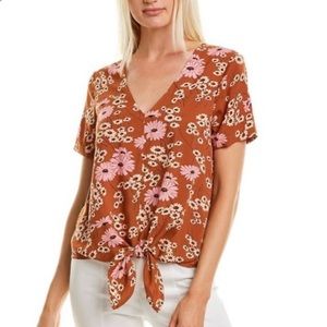 🌿 3 for $12 | Madewell Hillside Daisies Tie Top